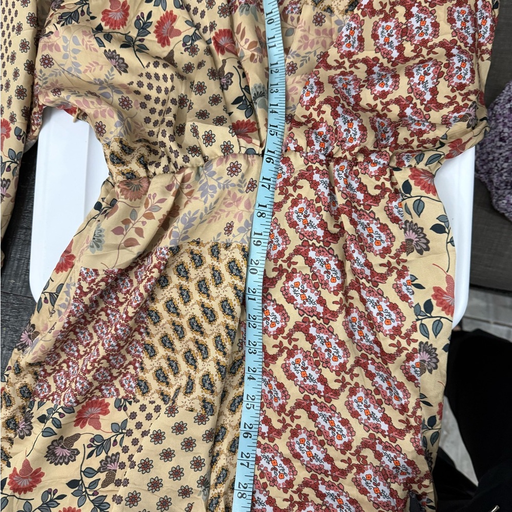 Zara floral skirt romper with Dolman Sleeves - Picture 4 of 5